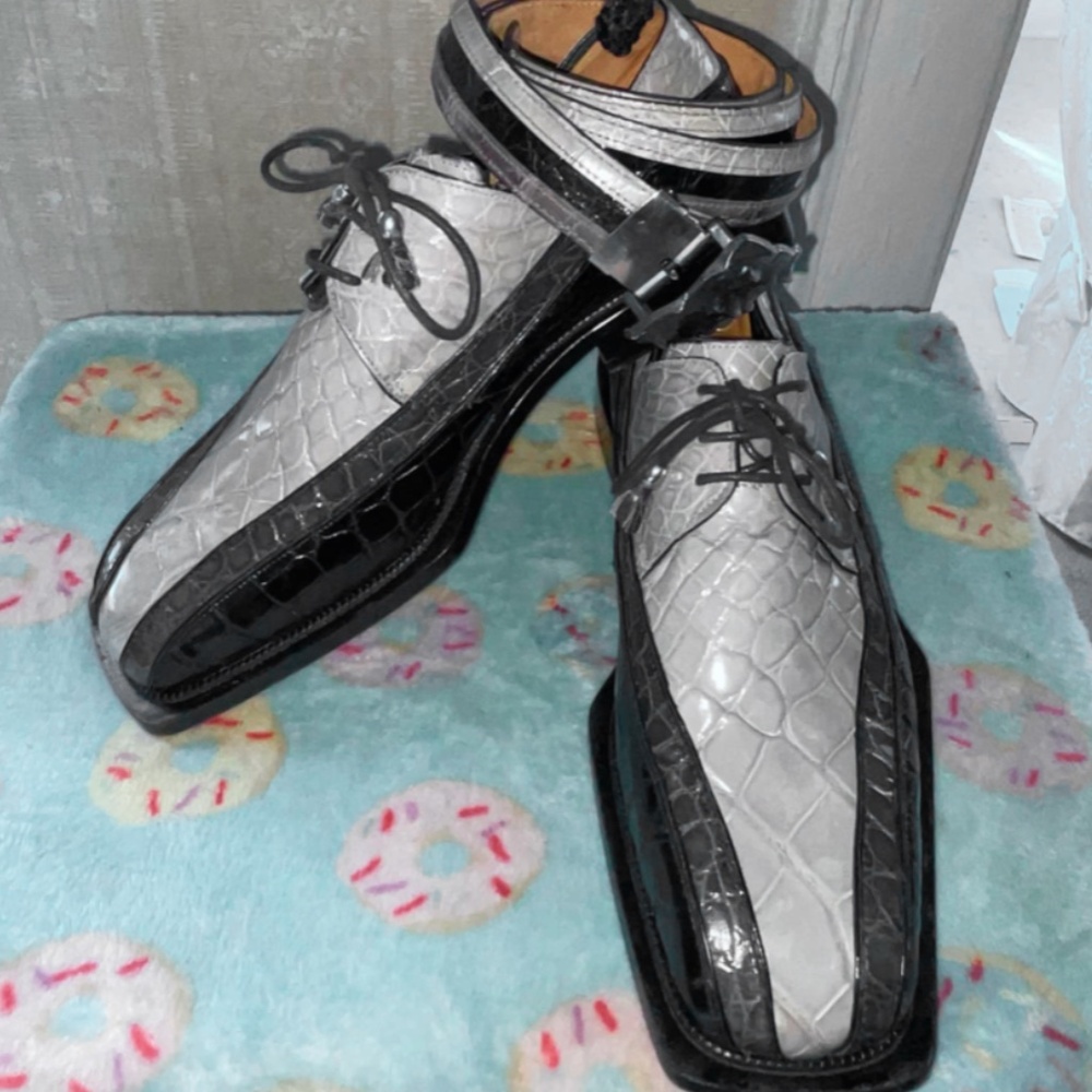Fennix Alligator Shoes SZ9 with Mauri Alligator Belt SZ 48